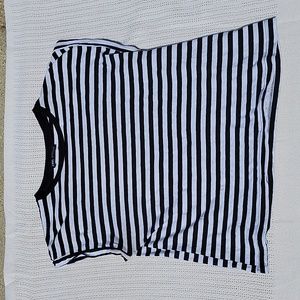 Zara black and white strip shirt